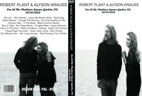 ROBERT PLANT & ALYSON KRAUSS Live At The MSG N.Y 2008 DVD